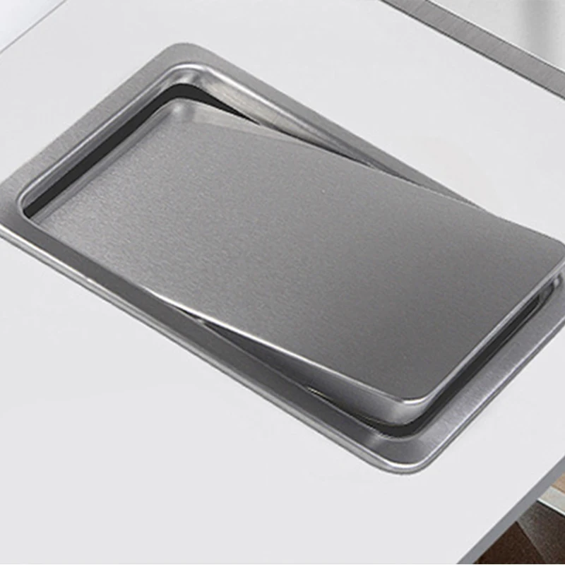 Stainless Steel Garbage Flap Lid Trash Bin Cover Flush Built-in Balance Swing Flap Garbage Lid for Kitchen Counter
Stainless Steel Garbage Flap Lid Trash Bin Cover Flush Built-in Balance Swing Flap Garbage Lid for Kitchen Counter