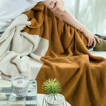 Home Decor Creative Knitted Cotton Color Matching Sofa Blanket Soft Cozy Spring Summer Bed Travel Photography Thread Blankets
Home Decor Creative Knitted Cotton Color Matching Sofa Blanket Soft Cozy Spring Summer Bed Travel Photography Thread Blankets