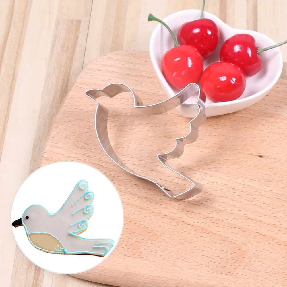 Hot Sale Stainless Steel Biscuit Cutter Fondant Cake Decoration Tool Pigeon Shape Cookie Mold Printing Card Kitchen Baking Tool Hot Sale Stainless Steel Biscuit Cutter Fondant Cake Decoration Tool Pigeon Shape Cookie Mold Printing Card Kitchen Baking Tool