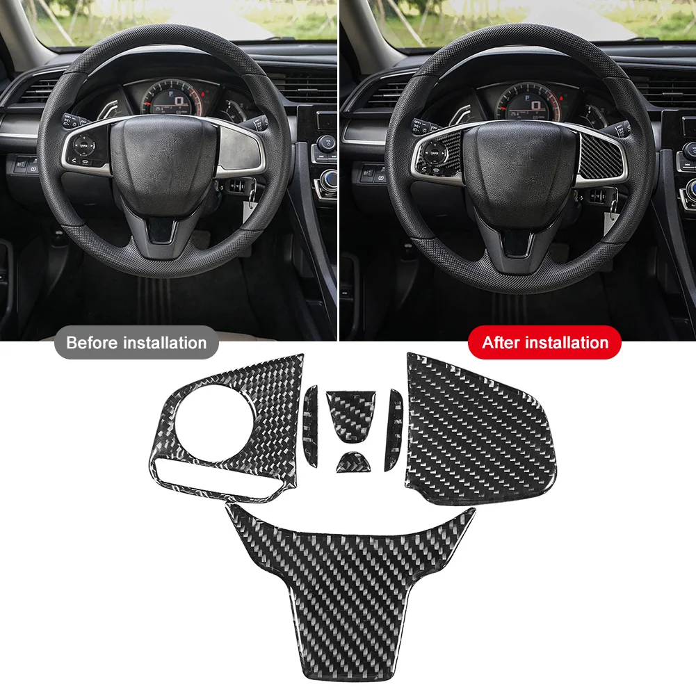 Steering Wheel Trim Carbon Fiber Steering Wheel Button Switch Panel Trim Cover For Honda Civic 10th FC/FK 2016-2019 Dropshipping 
Steering Wheel Trim Carbon Fiber Steering Wheel Button Switch Panel Trim Cover For Honda Civic 10th FC/FK 2016-2019 Dropshipping