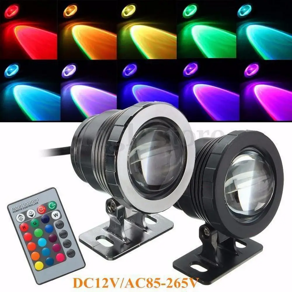 Pool Lights16 Color 10W 90 Degrees Led 24-key Remote Controlled RGB Submersible Light Underwater Night Lamp Garden Decoration
Pool Lights16 Color 10W 90 Degrees Led 24-key Remote Controlled RGB Submersible Light Underwater Night Lamp Garden Decoration