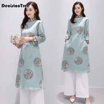 2020 improved vietnam aodai folk style cheongsam set women traditional print floral qipao chinese dress vestidos ao dai sets
2020 improved vietnam aodai folk style cheongsam set women traditional print floral qipao chinese dress vestidos ao dai sets