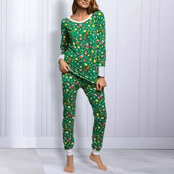 Christmas Women Pajamas Set Long Pants Casual Sleepwear Xmas Print Pyjamas and Long Sleeve Top Women Clothes Winter Homewear 
Christmas Women Pajamas Set Long Pants Casual Sleepwear Xmas Print Pyjamas and Long Sleeve Top Women Clothes Winter Homewear
