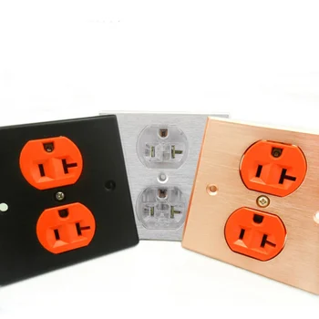 High fidelity copper rhodium American AC power socket wall socket three color optional
High fidelity copper rhodium American AC power socket wall socket three color optional