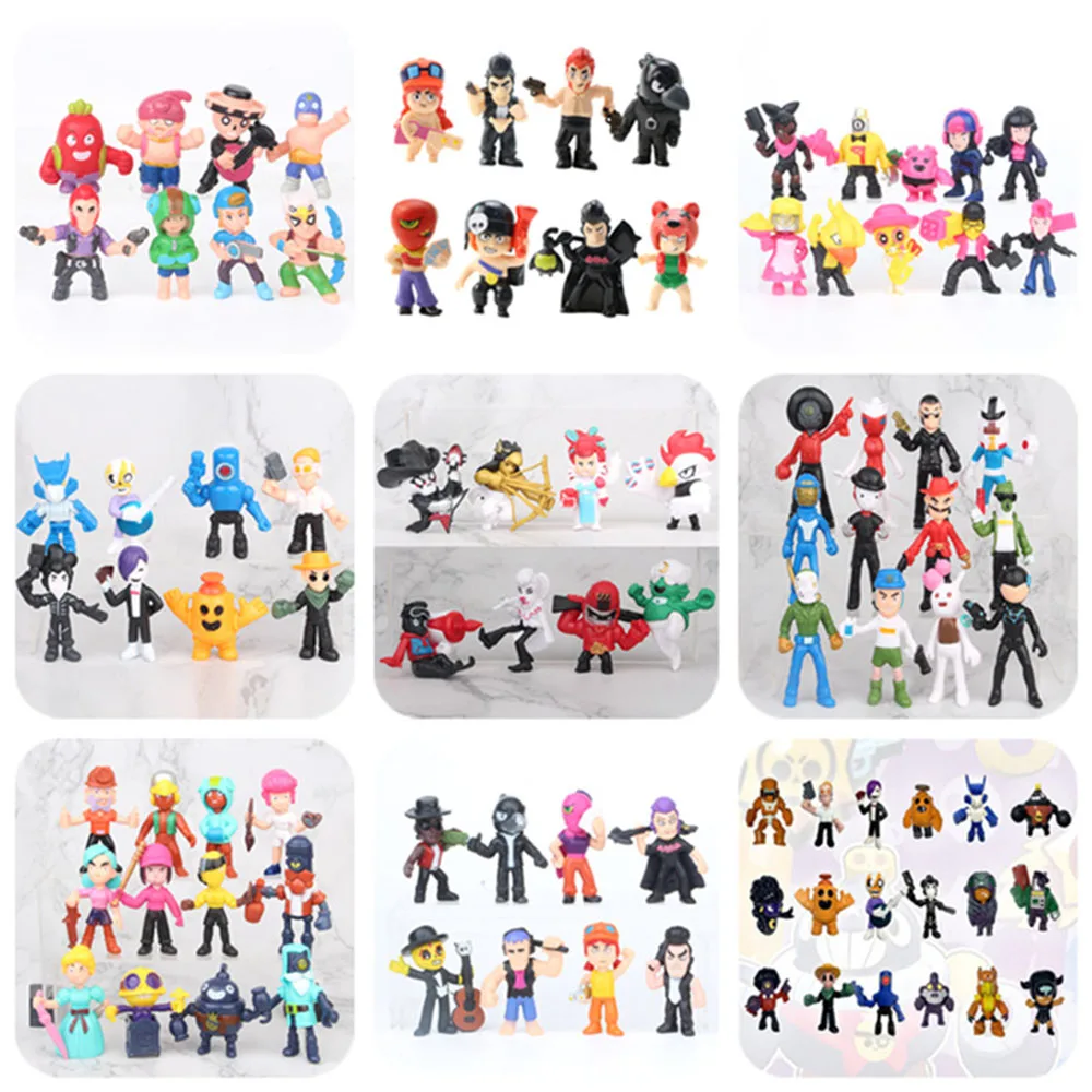 18pcs/lot Brawl game cartoon star hero figure model Spike Shelly Leon PRIMO MORTIS doll kawaii cute toy gift for boy girl kids
18pcs/lot Brawl game cartoon star hero figure model Spike Shelly Leon PRIMO MORTIS doll kawaii cute toy gift for boy girl kids