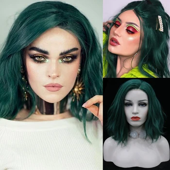 Charisma Short Wigs Wavy Hair Synthetic Lace Front Wig Green Color Synthetic Wigs for Women with Natural Hairline Cosplay Wig
Charisma Short Wigs Wavy Hair Synthetic Lace Front Wig Green Color Synthetic Wigs for Women with Natural Hairline Cosplay Wig