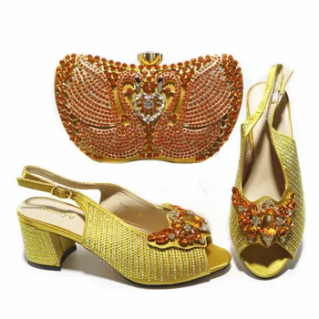 New Arrival Summer Good Quality Italian Design Women Shoes with Matching Bag in Yellow Color for Evening Party
New Arrival Summer Good Quality Italian Design Women Shoes with Matching Bag in Yellow Color for Evening Party
