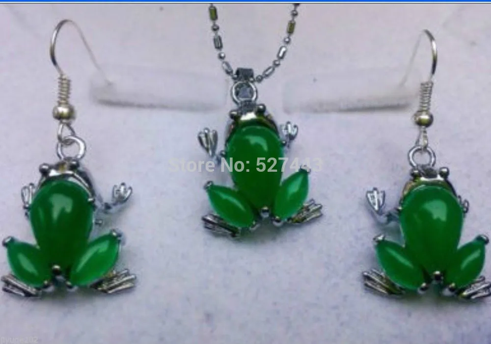 Бесплатная доставка> @> оптовая продажа красивый зеленый камень бусы серьги