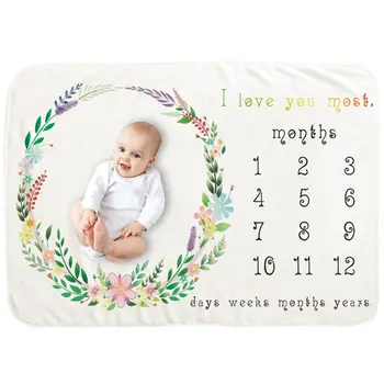 Baby Monthly Record Growth Milestone Blanket Wreath Pattern Photography Props K1KC
Baby Monthly Record Growth Milestone Blanket Wreath Pattern Photography Props K1KC