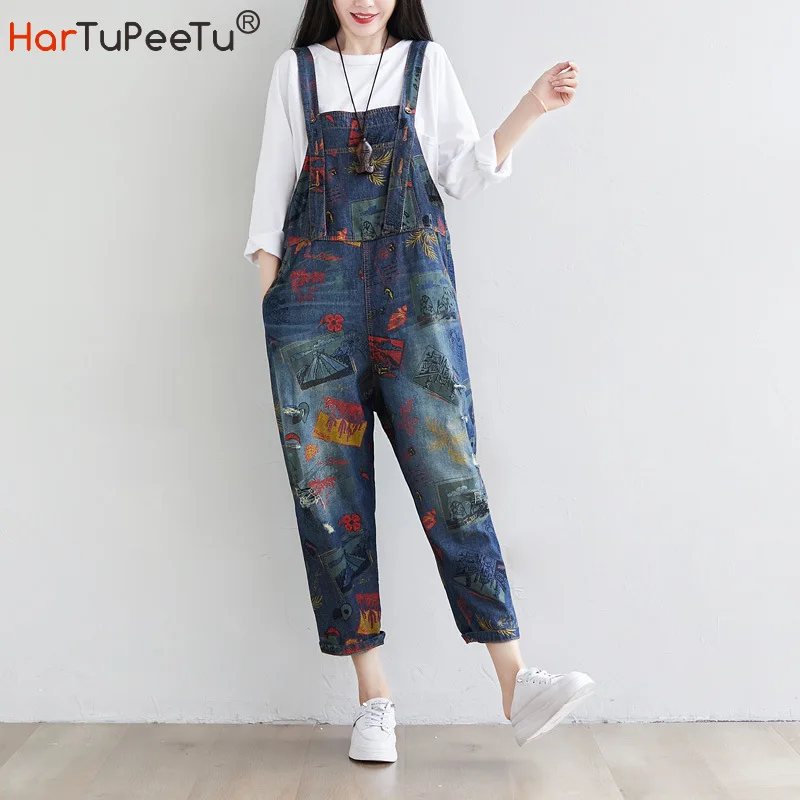 Women Denim Jumpsuit 2020 Autumn Plus Size Ripped Jeans Overalls with Pockets Print Loose Casual Baggy Pants 
Women Denim Jumpsuit 2020 Autumn Plus Size Ripped Jeans Overalls with Pockets Print Loose Casual Baggy Pants