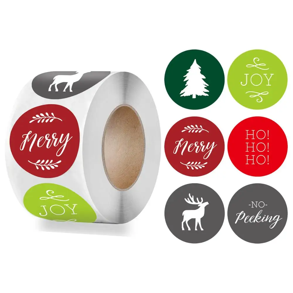 6 Designs Merry Christmas Sticker 500pcs/roll 1 inch Xmas Tree Elk Pattern for Envelope Jewelry Gift Box Decor Thank You Sticker
6 Designs Merry Christmas Sticker 500pcs/roll 1 inch Xmas Tree Elk Pattern for Envelope Jewelry Gift Box Decor Thank You Sticker