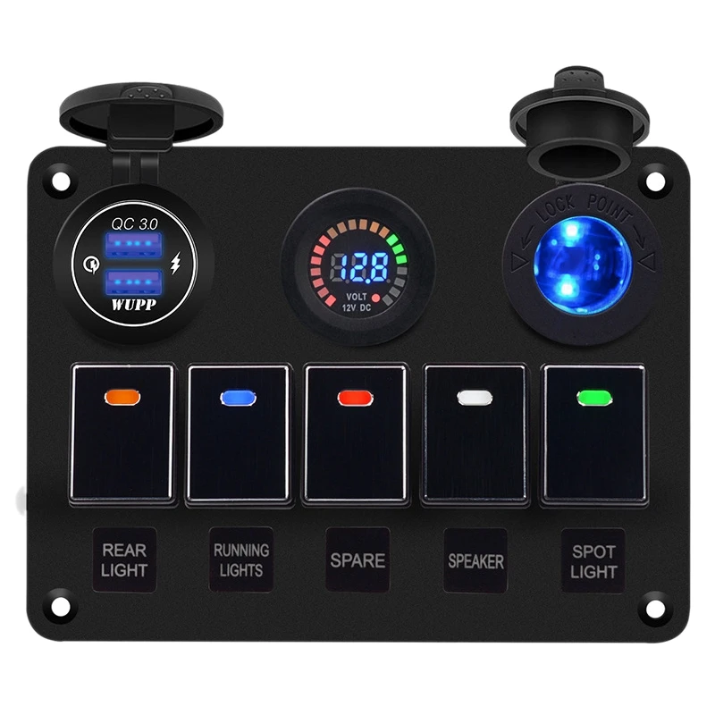 Metal 5-Colour Switch Panel + Aluminum Alloy Double Fast