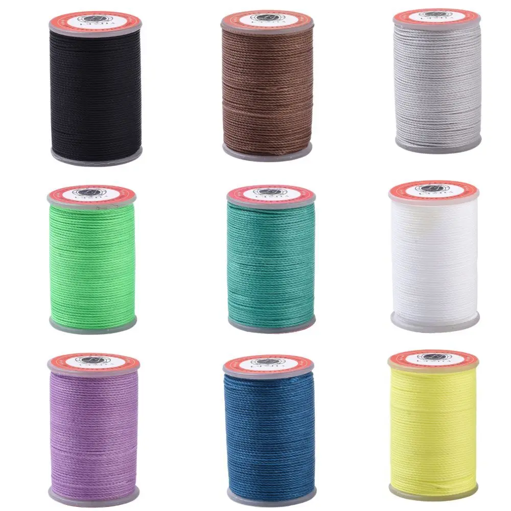 

1mm Waxed Polyester Cord Twisted Cord Beading Thread for Bracelets Braided Rope String Jewelry Making DIY Accessories 70m/Roll