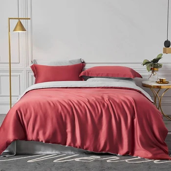 Women Luxury Bedding Set 100% Silk Sexy Red Top Grade Solid Color Duvet Cover Flat Sheet Pillowcase Queen King
Women Luxury Bedding Set 100% Silk Sexy Red Top Grade Solid Color Duvet Cover Flat Sheet Pillowcase Queen King