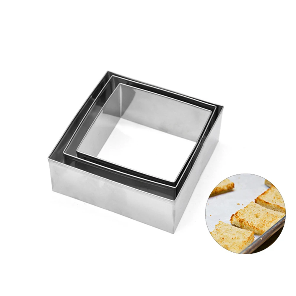 3Pcs Stainless Steel Square Cutter Dumpling Wrapper Dough Pastry Fondant Biscuit Cutter Cookies Mold for Kitchen
3Pcs Stainless Steel Square Cutter Dumpling Wrapper Dough Pastry Fondant Biscuit Cutter Cookies Mold for Kitchen