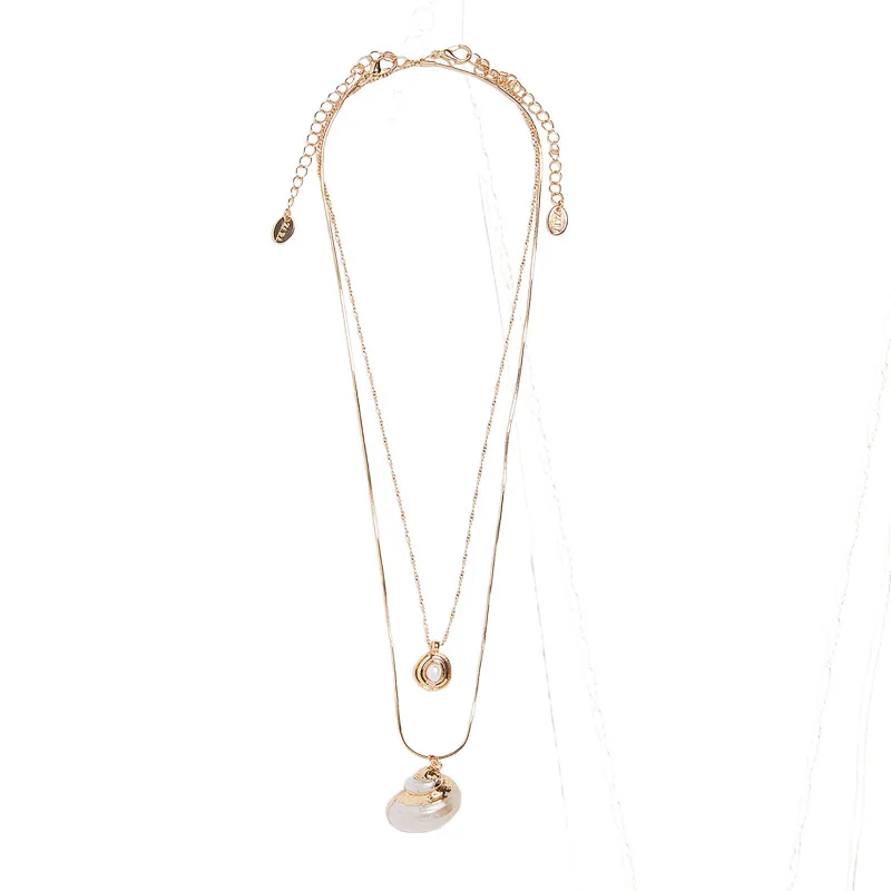 New Multi-layer Alloy Shell Necklace Women Personality Long Marine Wind Pearl Necklace Set Choker Boho Jewelry Pendant Jewellery 
New Multi-layer Alloy Shell Necklace Women Personality Long Marine Wind Pearl Necklace Set Choker Boho Jewelry Pendant Jewellery