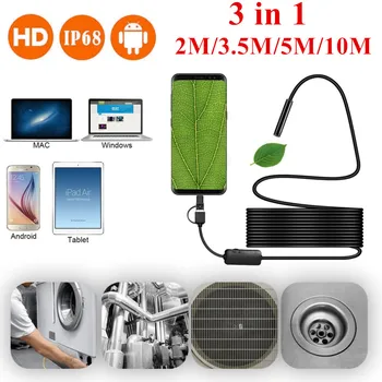 Inspection Borescope Camera 8mm Waterproof IP68 2M 3.5M 5M 10M Cable 1200P HD 3-in-1 Computer Endoscope Borescope Tube 8 LEDs
Inspection Borescope Camera 8mm Waterproof IP68 2M 3.5M 5M 10M Cable 1200P HD 3-in-1 Computer Endoscope Borescope Tube 8 LEDs