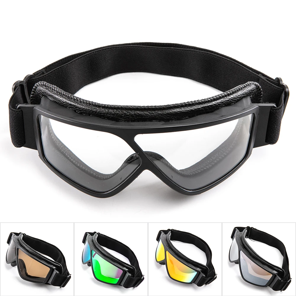 

Universal Motorcycle Vintage Goggles Pilot Motorbike Scooter Biker Moto Glasses Steampunk Goggles for Harley Helmet Google