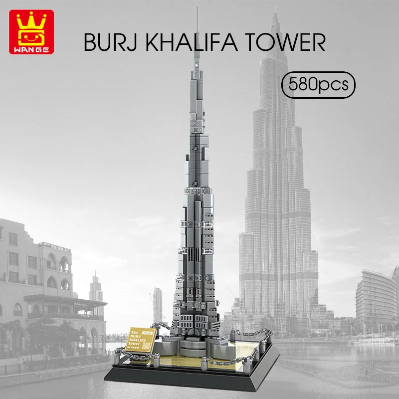 WANGE 580Pcs Worlds Tallest Architecture The Burj Khalifa Tower of Dubai Building Blocks DIY Model Arts Office Home Desktop Deco
WANGE 580Pcs Worlds Tallest Architecture The Burj Khalifa Tower of Dubai Building Blocks DIY Model Arts Office Home Desktop Deco