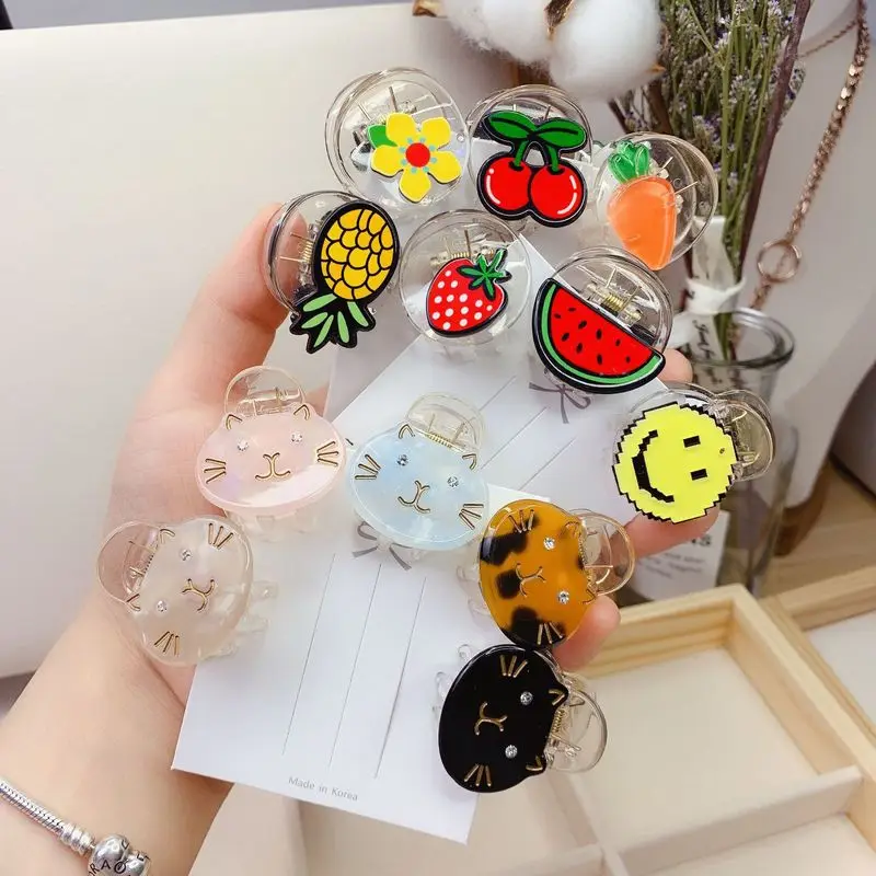 Summer New Korean Simple Cute Colorful Fruit Smiley Cat Small Hair Grab Fashion Adult Child Cartoon Hairpins Hair Accessories
Summer New Korean Simple Cute Colorful Fruit Smiley Cat Small Hair Grab Fashion Adult Child Cartoon Hairpins Hair Accessories