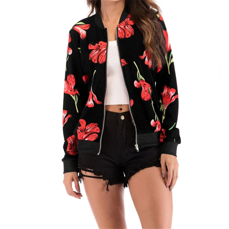 Fashion Flying Crane Coats Jackets Womens Ladies Retro Floral Zipper Up Bomber Outwear Casual coats and jackets Women Outerwear
Fashion Flying Crane Coats Jackets Womens Ladies Retro Floral Zipper Up Bomber Outwear Casual coats and jackets Women Outerwear