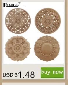 Description Picture 5 of itemWood Carving Carved Decal Corner Long Onlay Applique Unpainted Door Furniture Woodcarving Decorative Home Wall Craft Decor