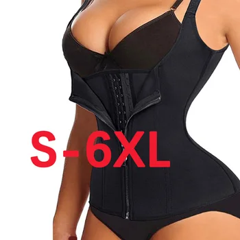 Tank Top Plus Size Shapewear Women's Neoprene Sweat Sauna Vest Waist Trainer Cincher Corset Body Shaper Weight Loss with Zipper 
Tank Top Plus Size Shapewear Women's Neoprene Sweat Sauna Vest Waist Trainer Cincher Corset Body Shaper Weight Loss with Zipper