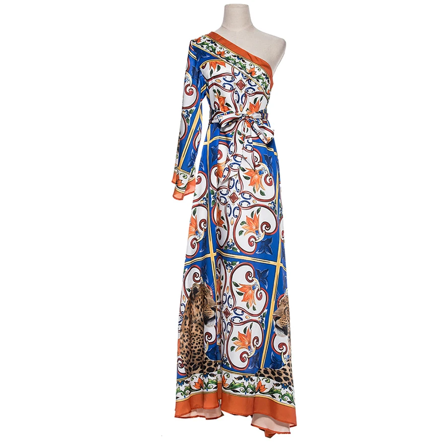 VERDEJULIAY Runway Irregular Dress Print 2020 Autumn Spring One-Shoulder Belt Porcelain Animal XXL Printed Loose Long Maxi Dress
VERDEJULIAY Runway Irregular Dress Print 2020 Autumn Spring One-Shoulder Belt Porcelain Animal XXL Printed Loose Long Maxi Dress