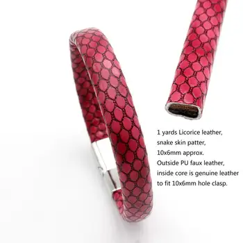 AaaZee 1 Yard 10mmx6mm Magenta Base Snake Skin Pattern Licorice Flat Leather Strip for DIY, Outside PU with Inside Cowhide
AaaZee 1 Yard 10mmx6mm Magenta Base Snake Skin Pattern Licorice Flat Leather Strip for DIY, Outside PU with Inside Cowhide
