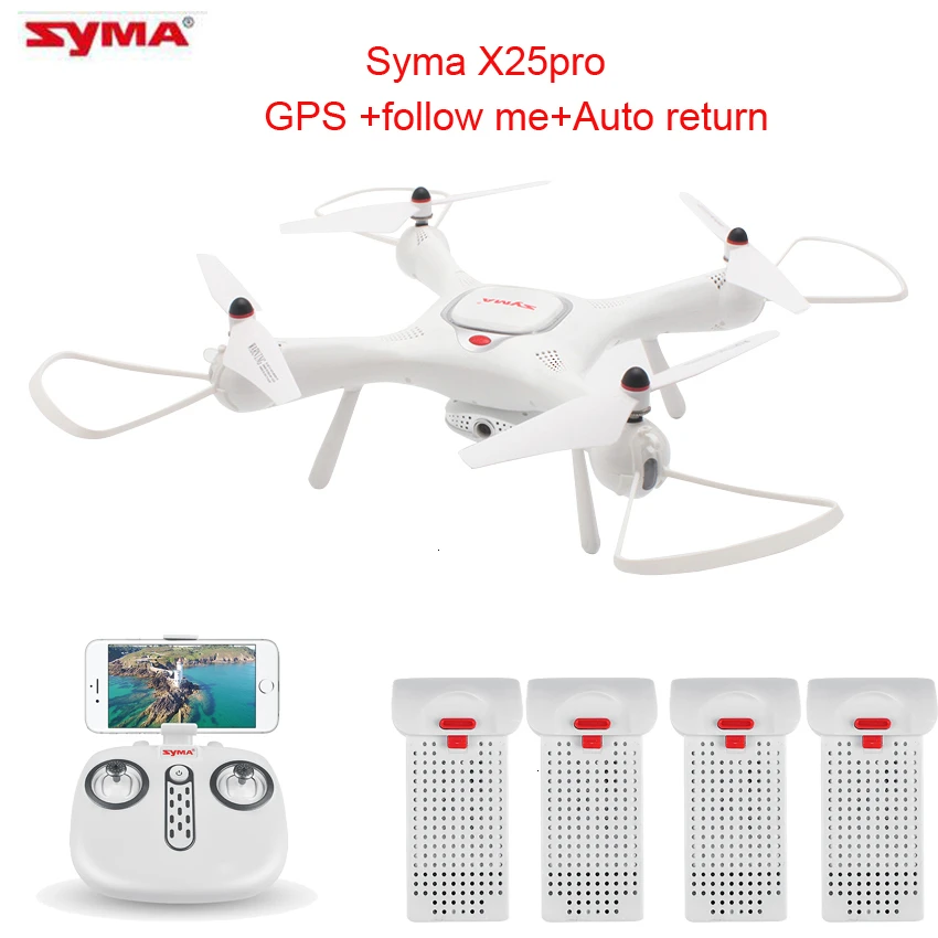 Syma Drone X25PRO Wifi FPV Adjustable 720P RC Drone With Camera Quadcopter RTF GPS Position Altitude Hold RC Dron vs SG900 XS812
Syma Drone X25PRO Wifi FPV Adjustable 720P RC Drone With Camera Quadcopter RTF GPS Position Altitude Hold RC Dron vs SG900 XS812