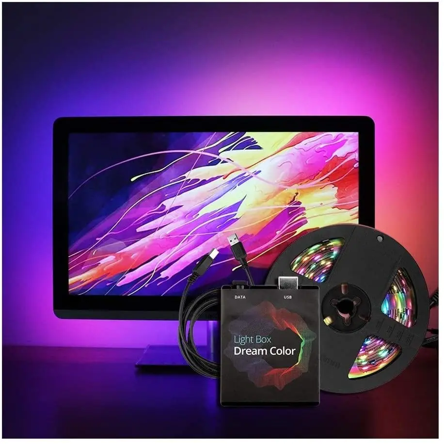 DIY Ambilight TV PC Dream Screen USB LED Strip HDTV Computer Monitor Backlight Addressable WS2812B LED Strip 5m Full Set
DIY Ambilight TV PC Dream Screen USB LED Strip HDTV Computer Monitor Backlight Addressable WS2812B LED Strip 5m Full Set