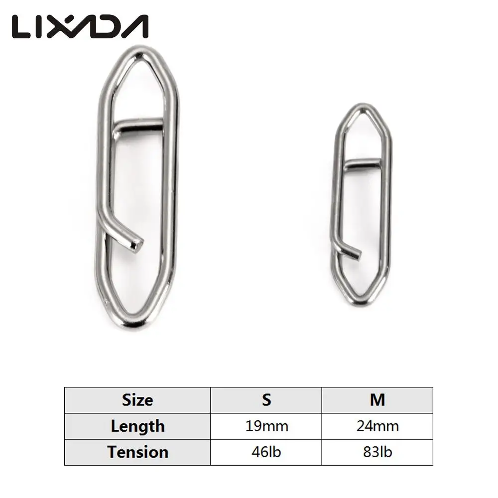 100pcs Fishing Power Clips Stainless Steel Fishing Fast Snap Fishing Lock Snaps for Carp Fishing Tackle
100pcs Fishing Power Clips Stainless Steel Fishing Fast Snap Fishing Lock Snaps for Carp Fishing Tackle