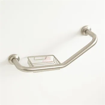 L-type stainless steel bathroom armrest with soap box and wire drawing surface safety armrest
L-type stainless steel bathroom armrest with soap box and wire drawing surface safety armrest