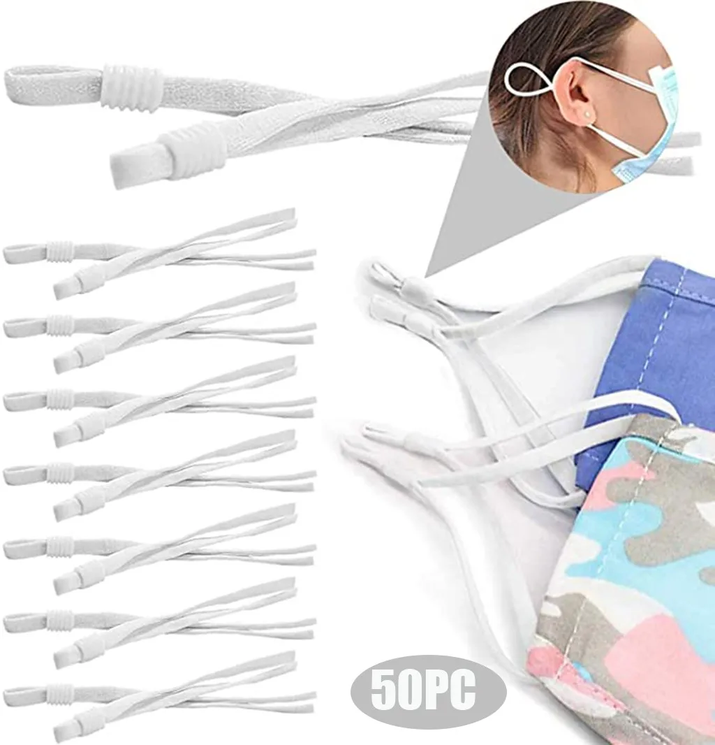 50Pcs Adjustable With Buckle Making Mask Elastic Band Masks Rope Materials String Ear Cord Mouth-Muffle Band Accessories#CH
50Pcs Adjustable With Buckle Making Mask Elastic Band Masks Rope Materials String Ear Cord Mouth-Muffle Band Accessories#CH