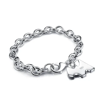Fashion cute animal dog pendant 925 sterling silver chain bracelet & bangle Link Chain Bangle for Male Women Trendy Wrist Jewelr
Fashion cute animal dog pendant 925 sterling silver chain bracelet & bangle Link Chain Bangle for Male Women Trendy Wrist Jewelr
