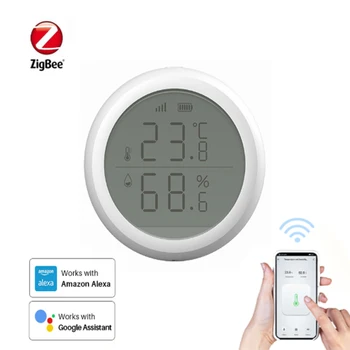 Temperature And Humidity Sensor With LCD Screen Display Working With TuYa ZigBee Hub Alexa Google HomeBattery Powered Smart Home
Temperature And Humidity Sensor With LCD Screen Display Working With TuYa ZigBee Hub Alexa Google HomeBattery Powered Smart Home