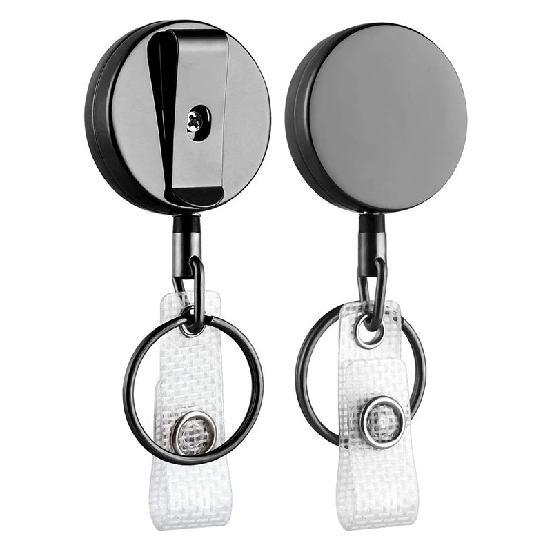 2 Pack Mini Heavy Duty Retractable Badge Holder Reel, Metal ID Badge Holder with Belt Clip Key Ring for Name Card Keychain(Small
2 Pack Mini Heavy Duty Retractable Badge Holder Reel, Metal ID Badge Holder with Belt Clip Key Ring for Name Card Keychain(Small
