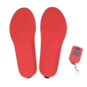 2000mAh Rechargeable Heated Insoles w/ Wireless Remote Control Foot Warmers Heating Ski Boots Shoes Insoles for Skiing Cycling