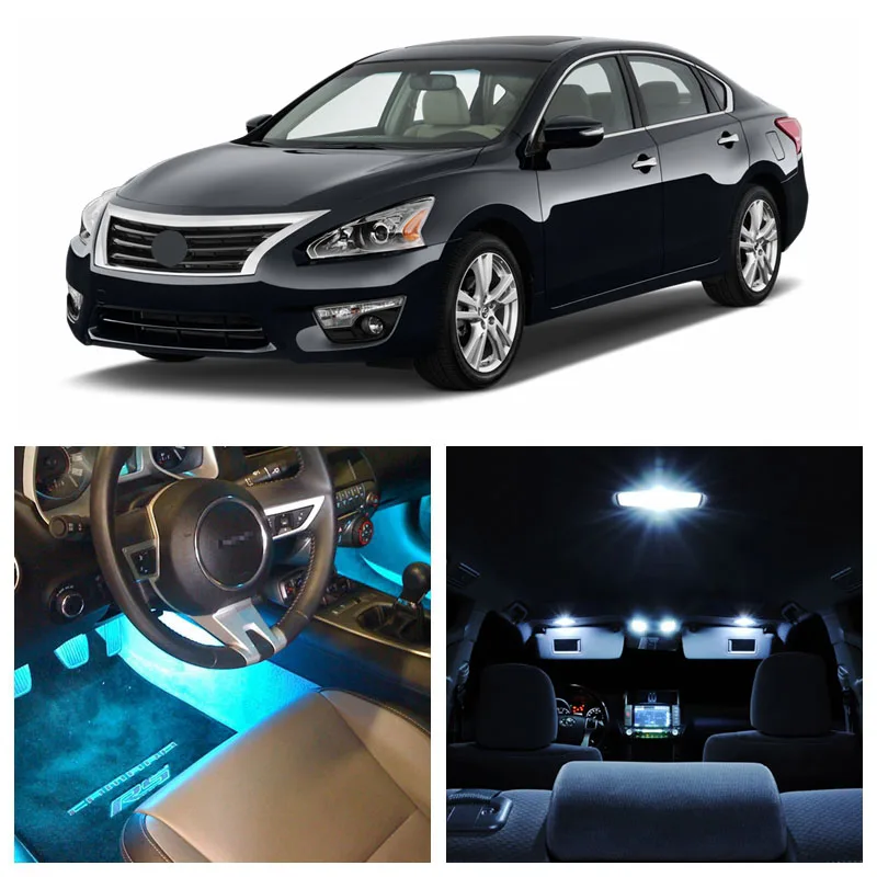 Лампы светодиодные белого ледяного синего цвета для 2007-2012 Nissan седан Altima 10 шт.