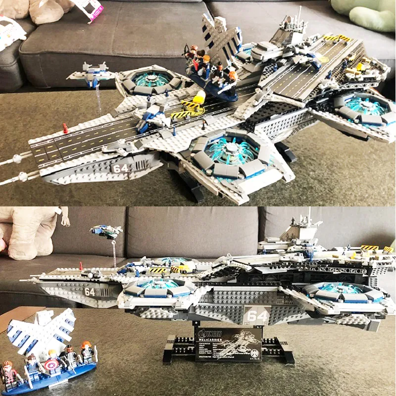 2996pcs Super Hero Series The SHIELD Helicarrier Model Building Blocks Kits Toy Gift For Children LegoINGS MarvelING Super Hero
2996pcs Super Hero Series The SHIELD Helicarrier Model Building Blocks Kits Toy Gift For Children LegoINGS MarvelING Super Hero