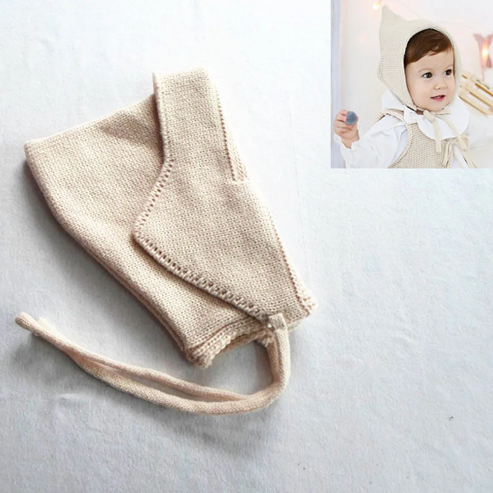 Unisex baby cap cute baby cap toddler cap knitted warm child autumn and winter hat newborn photography accessories