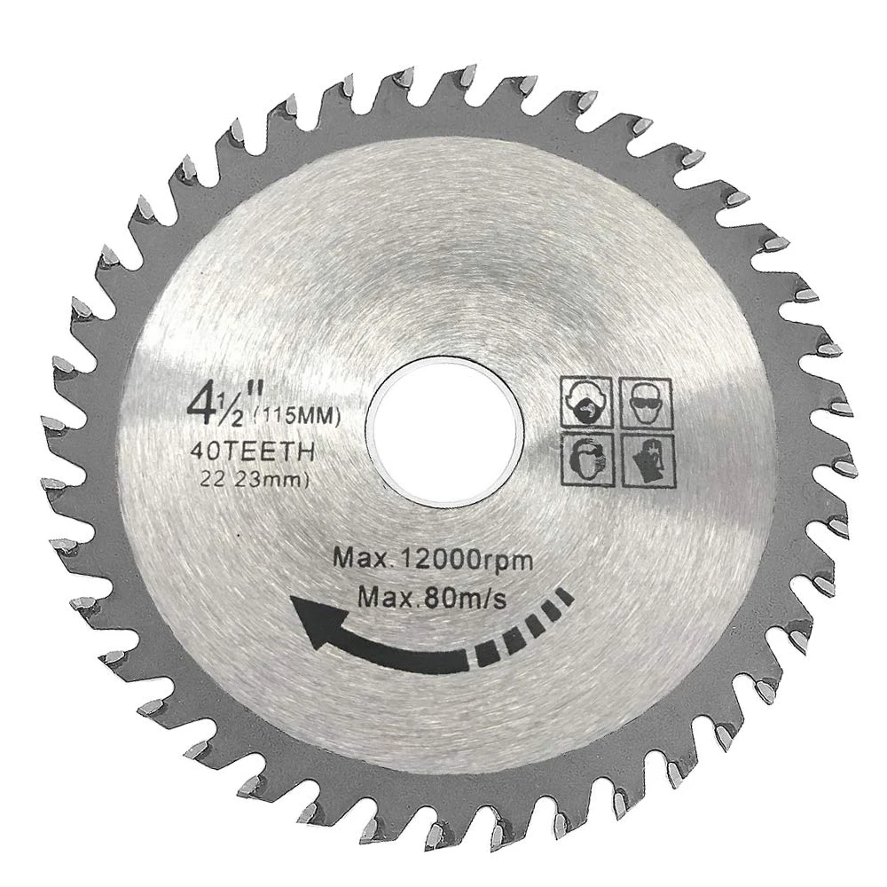 4.5" Angle Grinder Circular Saw Blade for Cutting Wood Plastic 40 Teeth (115mm Dia. x 22.23mm bore x 40 Teeth) Saw Saw Blades
4.5" Angle Grinder Circular Saw Blade for Cutting Wood Plastic 40 Teeth (115mm Dia. x 22.23mm bore x 40 Teeth) Saw Saw Blades