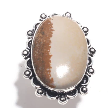 Genuine Picture Jasper Ring Silver Overlay over Copper , Hand Made Women Jewelry gift , R6867 , Size: 9.5 
Genuine Picture Jasper Ring Silver Overlay over Copper , Hand Made Women Jewelry gift , R6867 , Size: 9.5