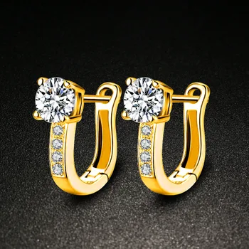 U-shaped Gold Zircon Earrings High-end Jewelry Fashion Diamond Earrings 18K White Gold Yellow Gold Color with Diamond Earing
U-shaped Gold Zircon Earrings High-end Jewelry Fashion Diamond Earrings 18K White Gold Yellow Gold Color with Diamond Earing