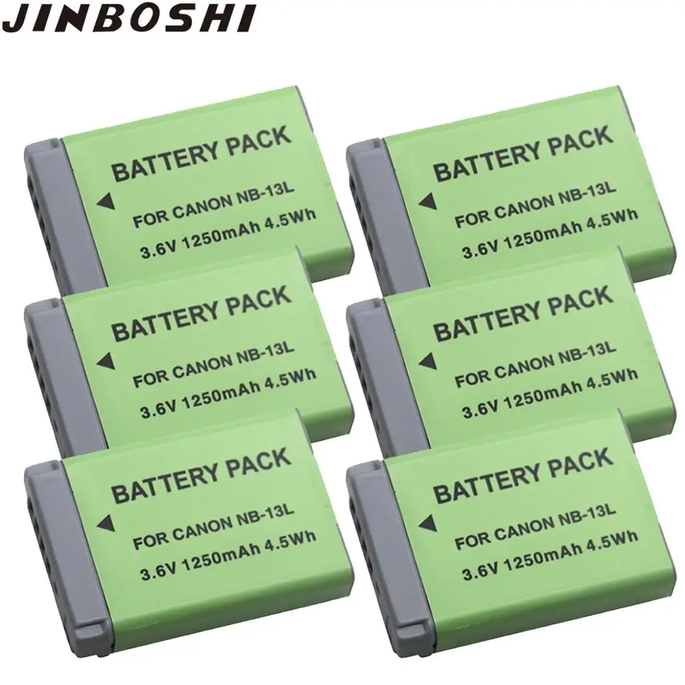 6pcs NB-13L NB13L NB 13L Rechargeable Li-ion Battery packs For Canon G7X G9X G5X G7X Mark II G9X Mark II SX620 HS SX720 HS
6pcs NB-13L NB13L NB 13L Rechargeable Li-ion Battery packs For Canon G7X G9X G5X G7X Mark II G9X Mark II SX620 HS SX720 HS
