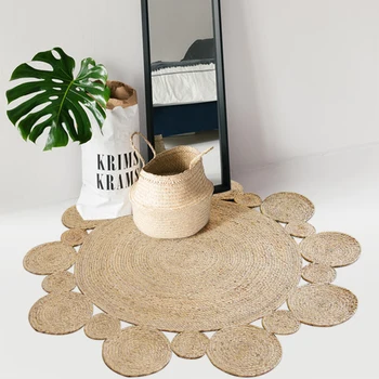 Natural reed handmade cool carpet for summer, decoration reed rug, South East style round shaped reed mat
Natural reed handmade cool carpet for summer, decoration reed rug, South East style round shaped reed mat