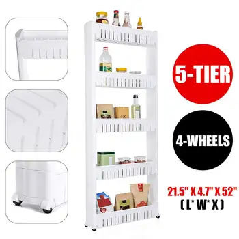 Home Kitchen Bathroom Living Room Storage Rack Sundries Storage Holder 5 Layer Gap Organizer Removable Wheels Storage Cabinet
Home Kitchen Bathroom Living Room Storage Rack Sundries Storage Holder 5 Layer Gap Organizer Removable Wheels Storage Cabinet