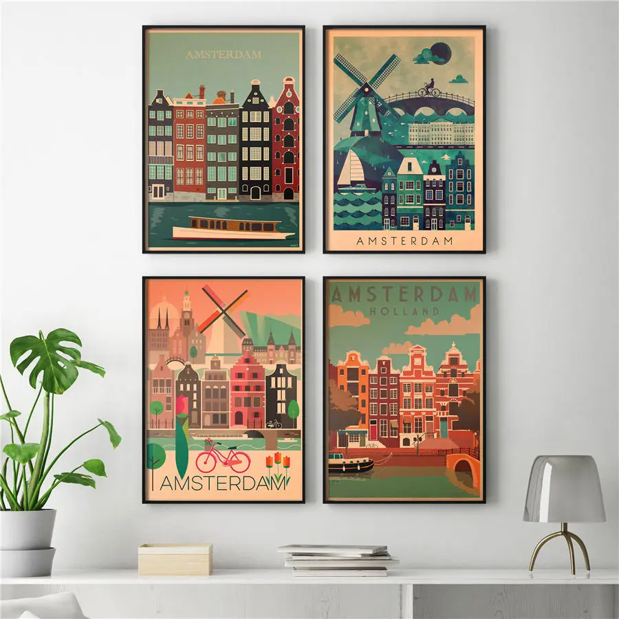 Netherlands Amsterdam Poster Windmill Architecture Picture Kraft Paper Retro Print Hand Drawing Bar Cafe Pub House Decor42x30cm
Netherlands Amsterdam Poster Windmill Architecture Picture Kraft Paper Retro Print Hand Drawing Bar Cafe Pub House Decor42x30cm