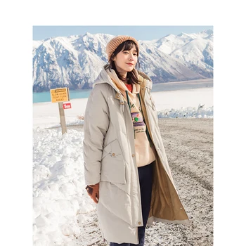 INMAN Winter New Arrivals Women's Down Coat Middle Long Fashion Loose Hooded Splicing Color Contrast Thickened Warm Jacket
INMAN Winter New Arrivals Women's Down Coat Middle Long Fashion Loose Hooded Splicing Color Contrast Thickened Warm Jacket