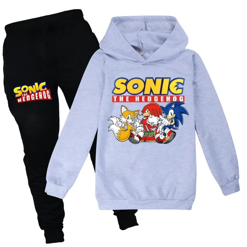 Cotton new child Tracksuit Autumn Clothing Sets Children Boys Girls Sonic The Hedgehog Clothes Kids Hooded Pants Suits wristband
Cotton new child Tracksuit Autumn Clothing Sets Children Boys Girls Sonic The Hedgehog Clothes Kids Hooded Pants Suits wristband